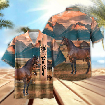 Joycorners Personalized Morgan Horse Farm Hawaiian Shirt