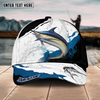 Joycorners Fishing Black White Water Flow Pattern Sport Pattern Personalized Name 3D Cap (11 Breeds)