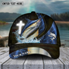 Joycorners Fishing Cross Skinfish Flag Of United States Sport Pattern Personalized Name 3D Cap (11 Breeds)
