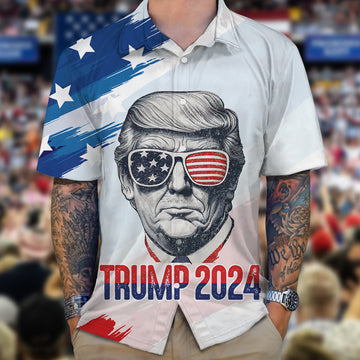 Joycorner America Independence Day Trump 1 Hawaiian Shirt