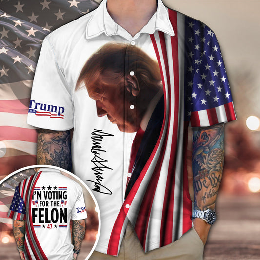 Joycorner I'M Voting For The Felon Hawaiian Shirt