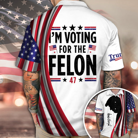 Joycorner I'M Voting For The Felon Hawaiian Shirt