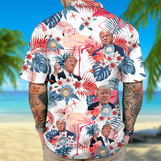 Joycorner Trump Photo Aloha  Hawaiian Shirt