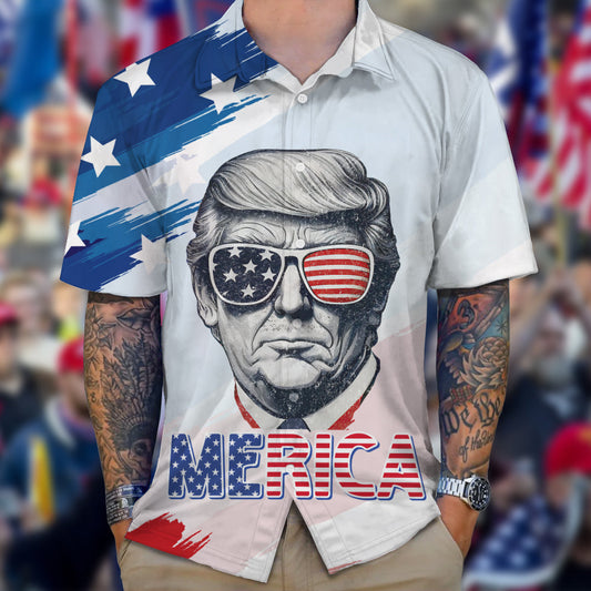 Joycorner America Independence Day Trump 2  Hawaiian Shirt