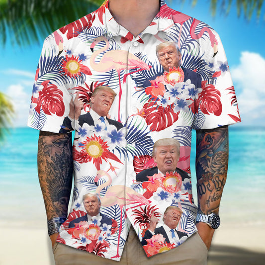 Joycorner Trump Photo Aloha  Hawaiian Shirt