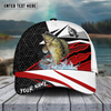 Joycorners Fishing Red White Pattern Sport Pattern Personalized Name 3D Cap (11 Breeds)