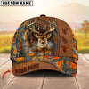 Joycorners Deer Hunting Leather Edge Natural Camo Custom Name 3D Cap ( 6 colors)