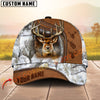 Joycorners Deer Hunting Leather Edge Natural Camo Custom Name 3D Cap ( 6 colors)
