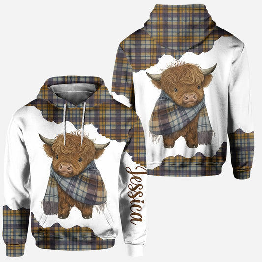 Joycorners Cute Highland Cow - Personalized Hoodie and Leggings LM2811