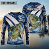 Joycorners Fishing Blue Lava Smoke Silver Line Design Custom Name & Team Name 3D Shirts (11 Breeds)