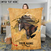 Joycorners Rustic Farm Horse Barn Scene Personalized Name 3D Blanket (8 Breeds)