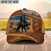 Joycorners Western Ranch Horse Landscape Personalized Name Cap (9 Breeds)