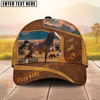 Joycorners Western Ranch Horse Landscape Personalized Name Cap (9 Breeds)