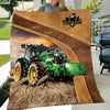 Joycorners Personalized Name Farm Tractor Blanket Collection