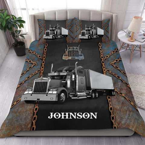 Joycorners Trucker Custome Name Bedding Set For Truck Driver