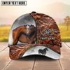 Joycorners Horse Dark Brown Heart Craving Personalized Name Cap (8 Breeds)