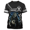 Joycorners Personalized Name Grumpy Old Mechanic 3D Shirts, Skull Mechanical Tshirt For Him, Mechanic Men Shirt PT2609