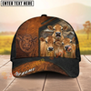 Joycorners Cow Farm Rustic Leather Patch Trio Cow Personalized Name Cap (8 Breeds)