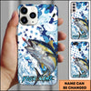 Joycorners Fishing Star Camo Water Splash Art Personalized Name Phone Case (10 Fish Species)