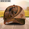Joycorners Desert Sunset Horse Leather Style Personalized Name Cap (9 Breeds)