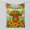 Joycorners Sunflower Cattle On Farm Personalized Name Blanket