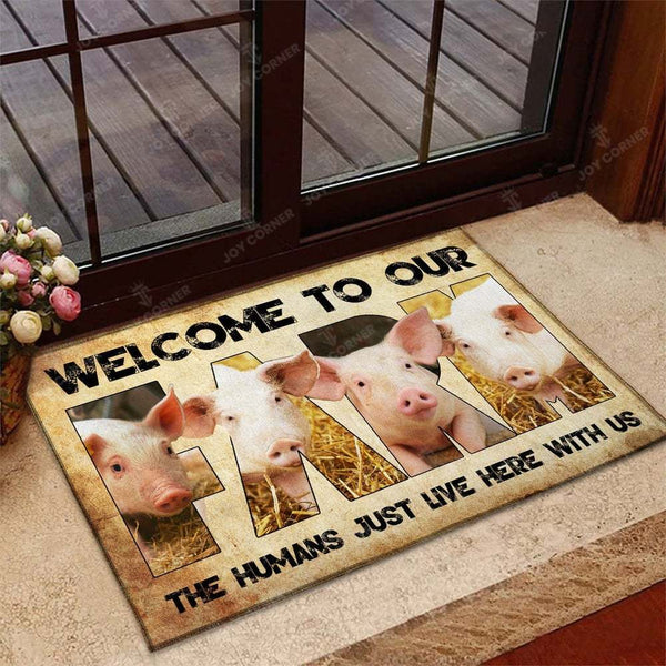 Joycorners Welcome To Our Farm - Pig Doormat