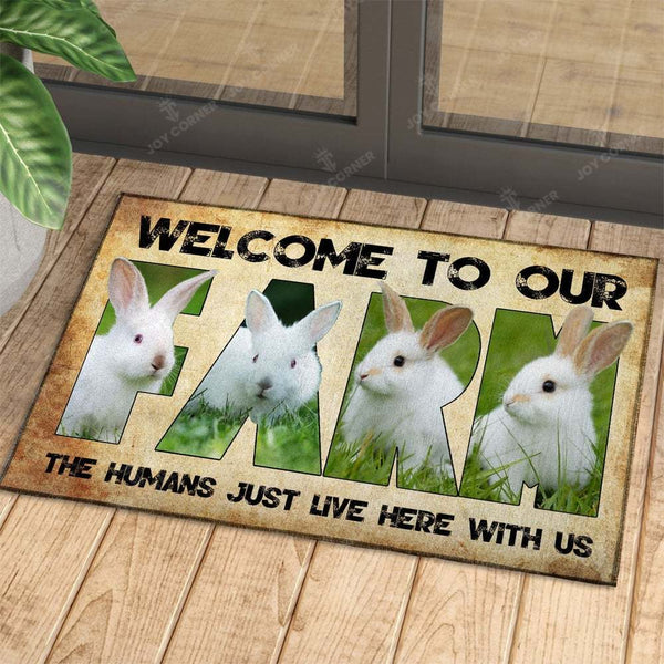 Joycorners Welcome To Our Farm - Rabbit Doormat