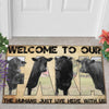 Joycorners Welcome To Our Farm - Black Angus Doormat