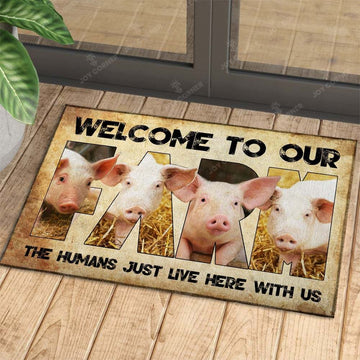 Joycorners Welcome To Our Farm - Pig Doormat