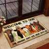 Joycorners Welcome To Our Farm - Red Angus Doormat