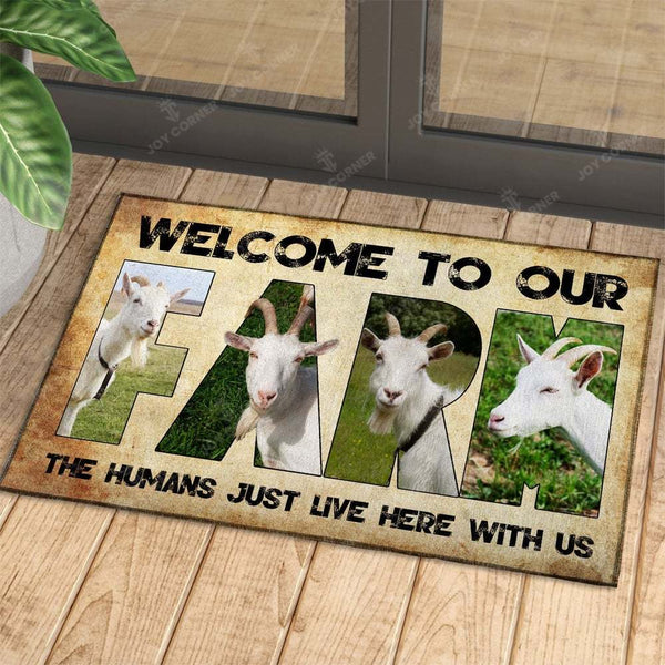 Joycorners Welcome To Our Farm - Goat Doormat