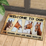 Joycorners Welcome To Our Farm - Horse Doormat