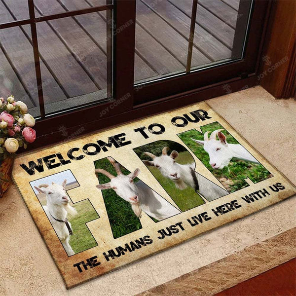 Joycorners Welcome To Our Farm - Goat Doormat