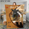 Joycorners Cattle Cow Rustic Leather Artwork Personalized Blanket (10 Breeds)
