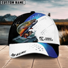 Joycorners Fishing Blue Camo Sport Pattern Personalized Name 3D Cap (11 Breeds)