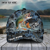Joycorners FishingBlue Kryptek Camo Pattern Sport Pattern Personalized Name 3D Cap (11 Breeds)