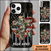 Joycorners Fishing Camo Cross Fishing Lure Art Personalized Name Phone Case (10 Fish Species)