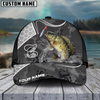 Joycorners Fishing Gray Camo Sport Pattern Personalized Name 3D Cap (11 Breeds)