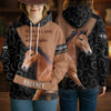 Joycorners Camo Blaze Horse Lover Personalized Name 3D Hoodie (8 Breeds)