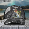 Joycorners Fishing Gray Camo Sport Pattern Personalized Name 3D Cap (11 Breeds)
