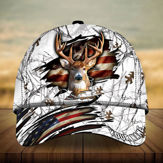 Joycorners Premium Loralle Cracked Deer Hunting Personalized Multicolor Hats 3D
