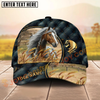 Joycorners Horse Luxurious Patterns Opulent Background Personalized Name Cap (8 Breeds)