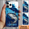 Joycorners Fishing Blue Ocean Compass Star Pop Art Personalized Name Phone Case (10 Fish Species)