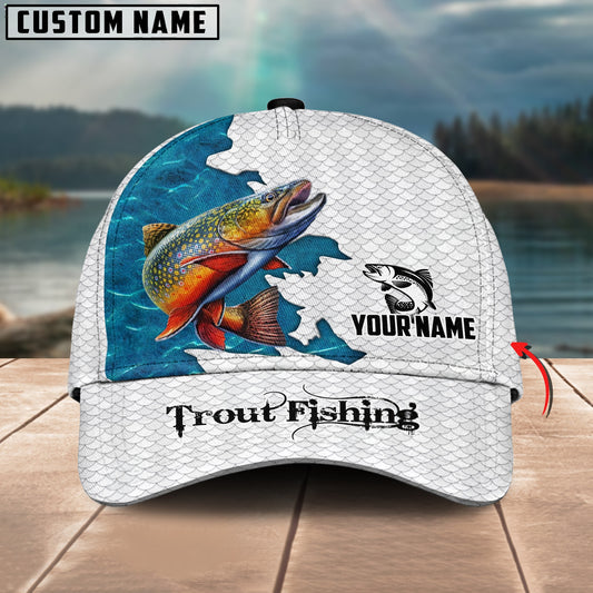 Joycorners Trout Fishing Customized Name 3D Classic Cap