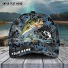 Joycorners FishingBlue Kryptek Camo Pattern Sport Pattern Personalized Name 3D Cap (11 Breeds)