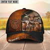 Joycorners Cow Farm Rustic Leather Patch Trio Cow Personalized Name Cap (8 Breeds)