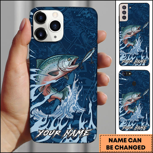 Joycorners Fishing Jumping Fish Lure Action Personalized Name Phone Case (10 Fish Species)