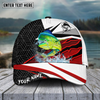 Joycorners Fishing Red White Pattern Sport Pattern Personalized Name 3D Cap (11 Breeds)