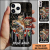Joycorners Fishing Camo Cross Fishing Lure Art Personalized Name Phone Case (10 Fish Species)