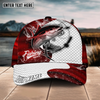 Joycorners Fishing Red Dark Pattern Sport Pattern Personalized Name 3D Cap (11 Breeds)